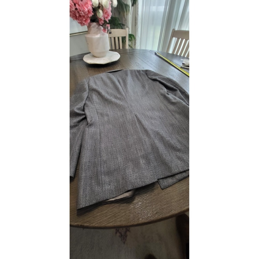 Chaps Ralph Lauren Vintage 90s Blazer Mens 42L Wool Textured Sport Coat Gray - Picture 10 of 16